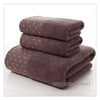 Bathroom Towel Set, 3 Pack Terry Cotton Towels, Soft and Absorbent Bath and Hand Towels