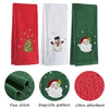 Classic Solid Xmas Tree/Snowman/Santa Claus Embroidery Towel 45x30cm Christmas Hand Towels Set