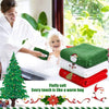 Classic Solid Xmas Tree/Snowman/Santa Claus Embroidery Towel 45x30cm Christmas Hand Towels Set