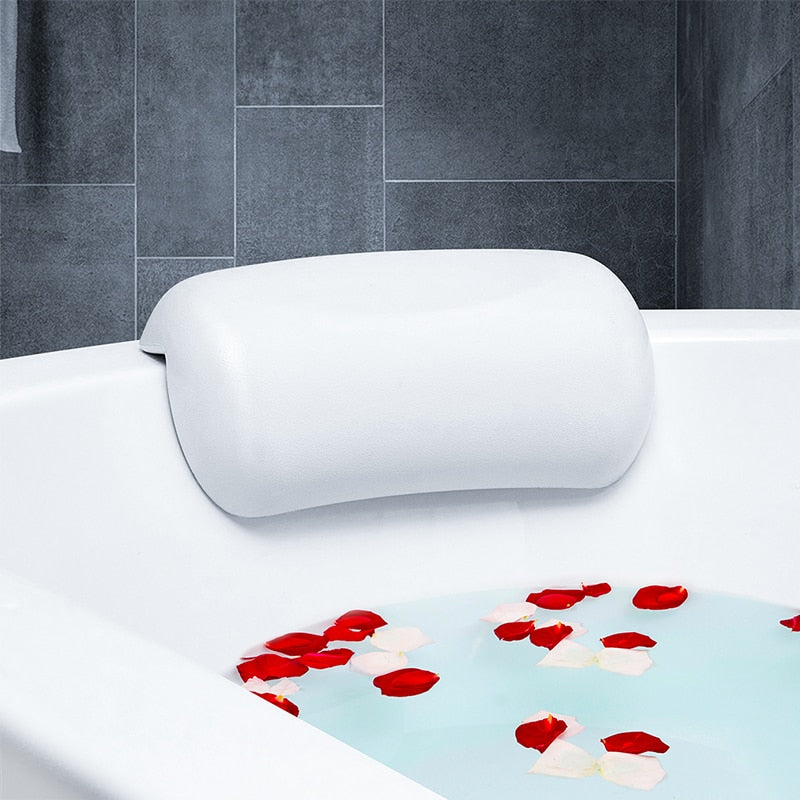 SPA Bath Pillow Non-slip  Bathtub Headrest Soft Waterproof Bath Pillows with Suction Cups Easy To Clean Bathroom Accessories