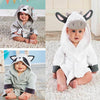 Animal Hooded Baby Robe, Soft and Absorbent, Infant Bathrobe, Cozy Towel, Baby Shower Gift