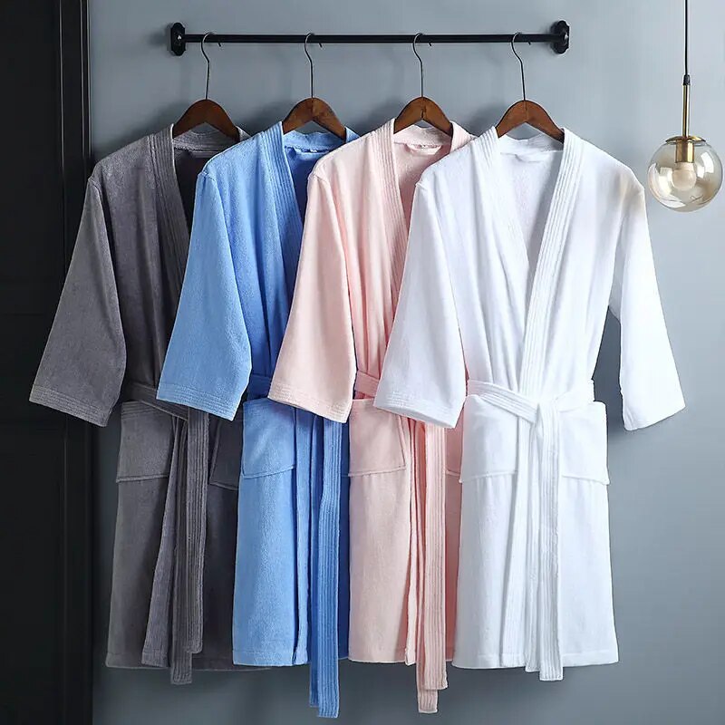 Thick towelling online bathrobe